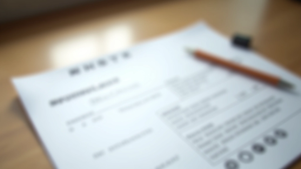Close-up of a printed worksheet and pen on a desk, showing structured planning template for department alignment